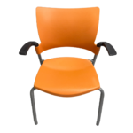 Bright Orange Guest Chair with Armrests
